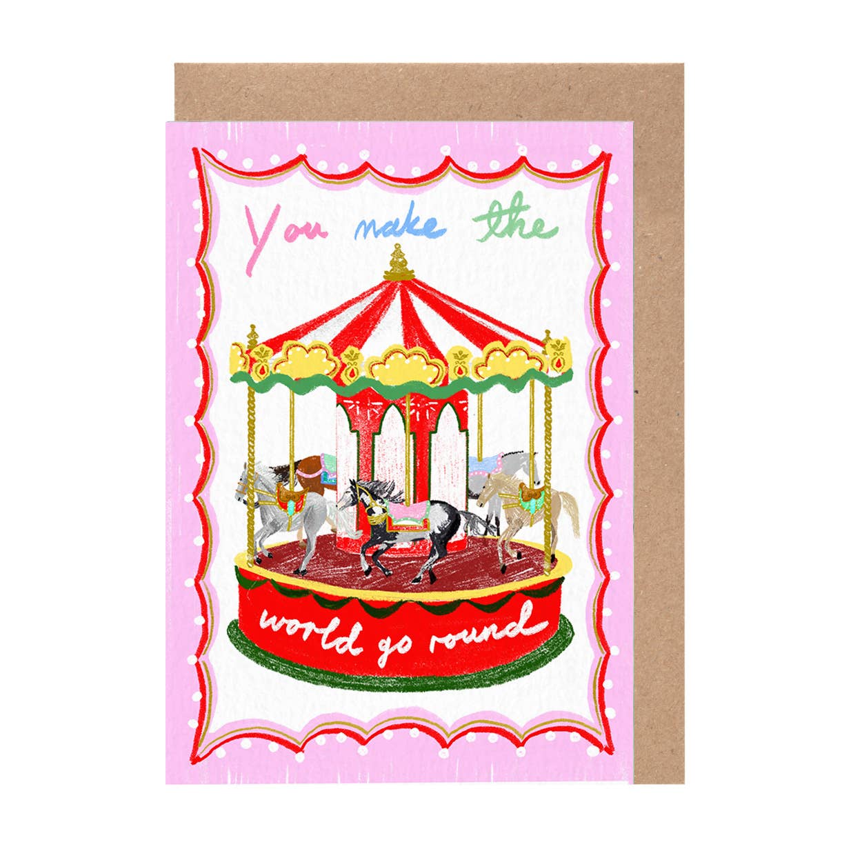 Fairground Merry-Go-Round Card | Funny Kids Birthday Gift