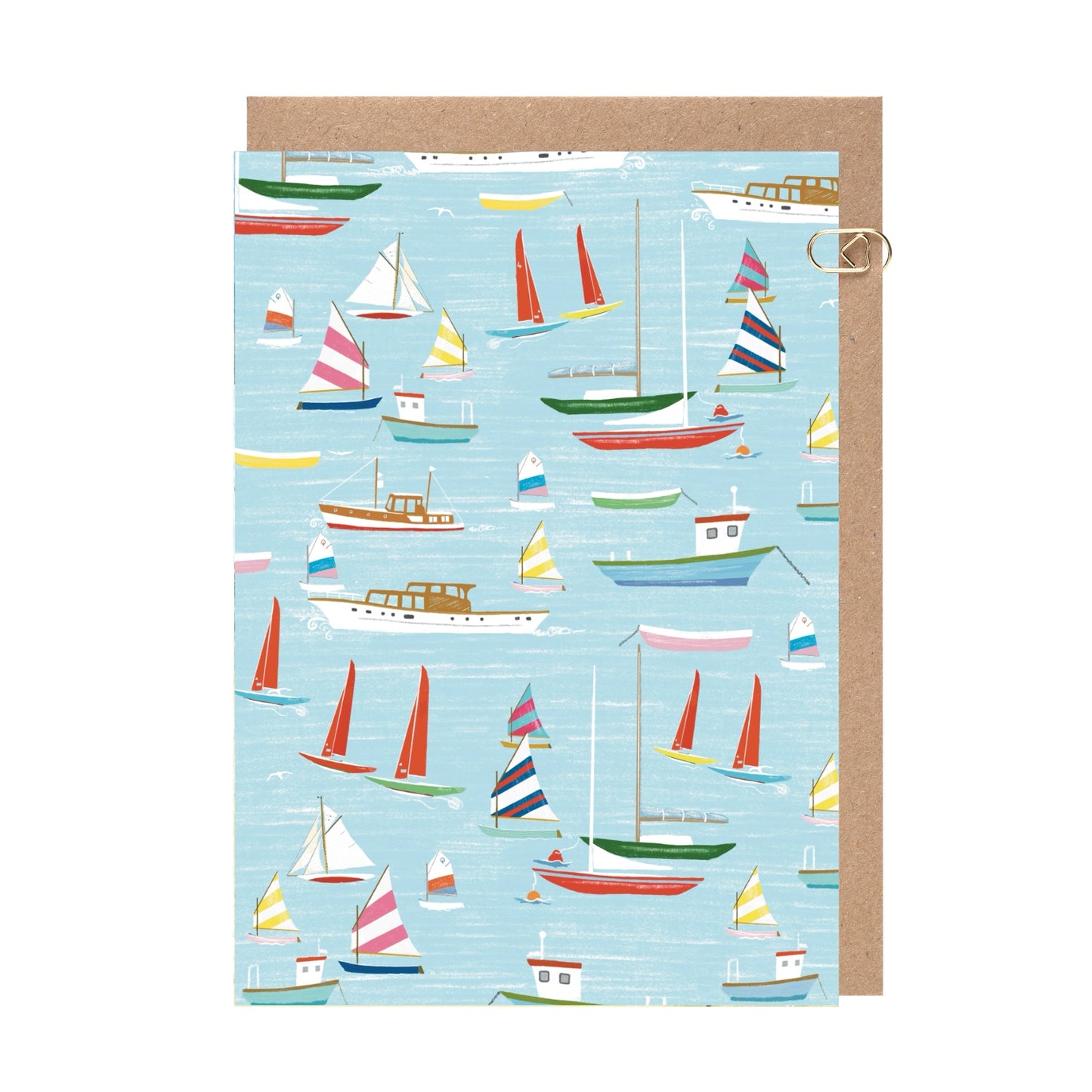 Blue Boats Pattern Card