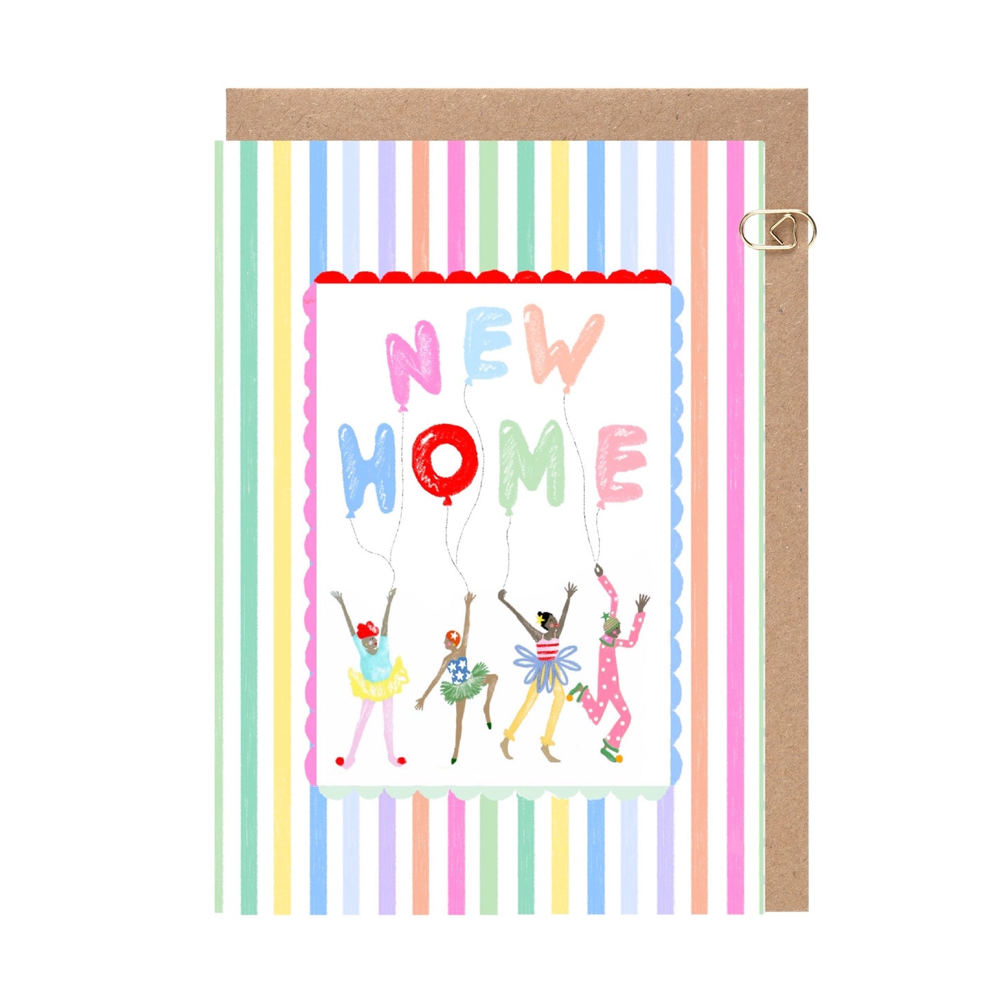 New Home Candy Stripe Card