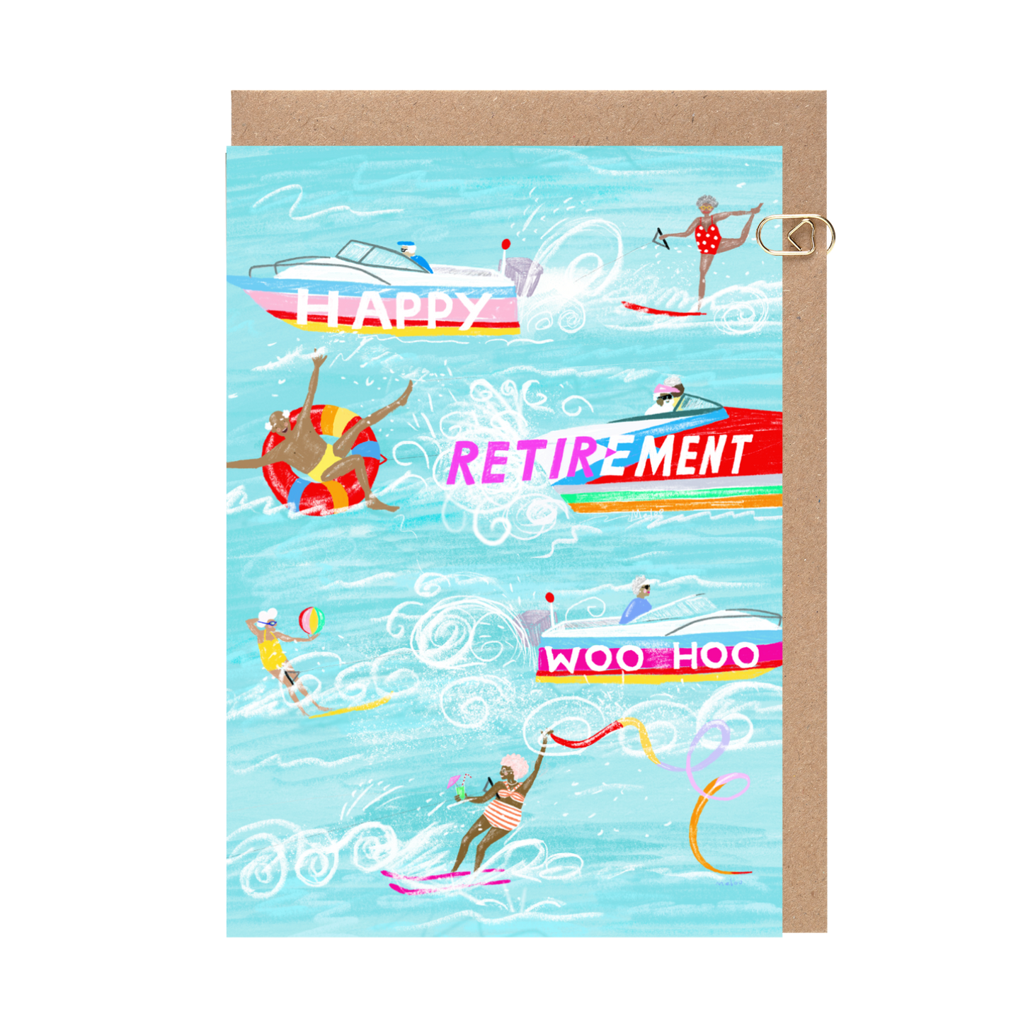 Water Ski Retirement Card