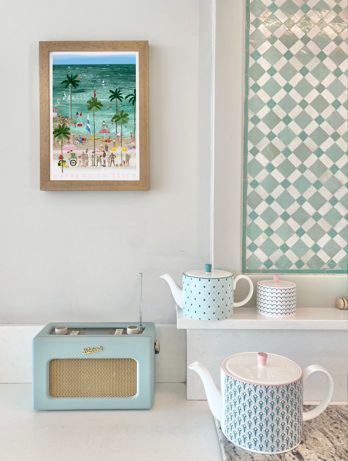 WATERMELON SLICE FRAMED PRINT