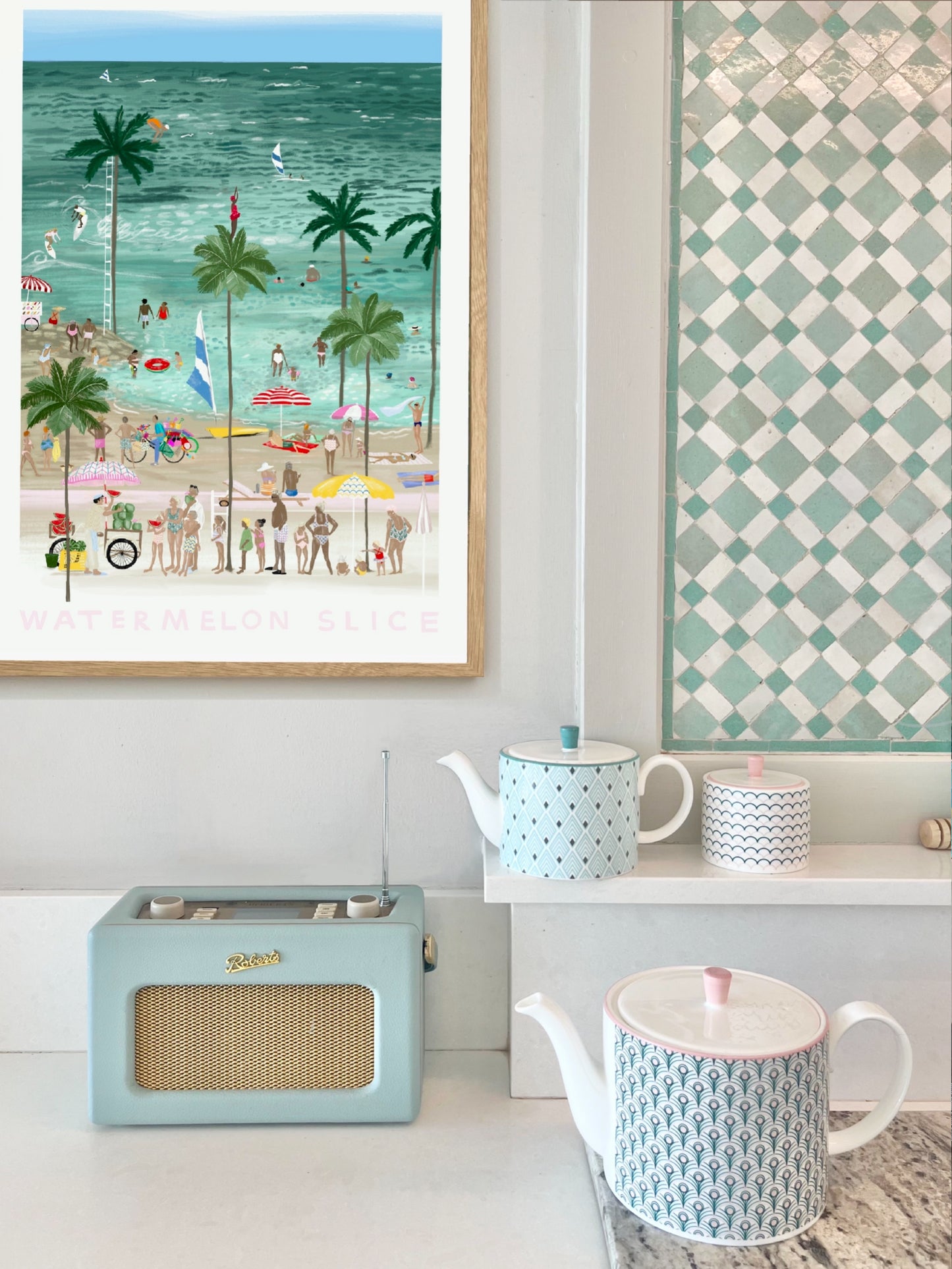 WATERMELON SLICE FRAMED PRINT