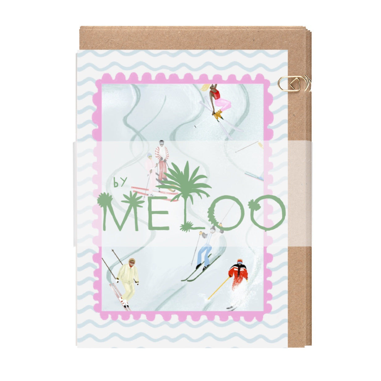 PINK WIGGLE SKI CARD SET