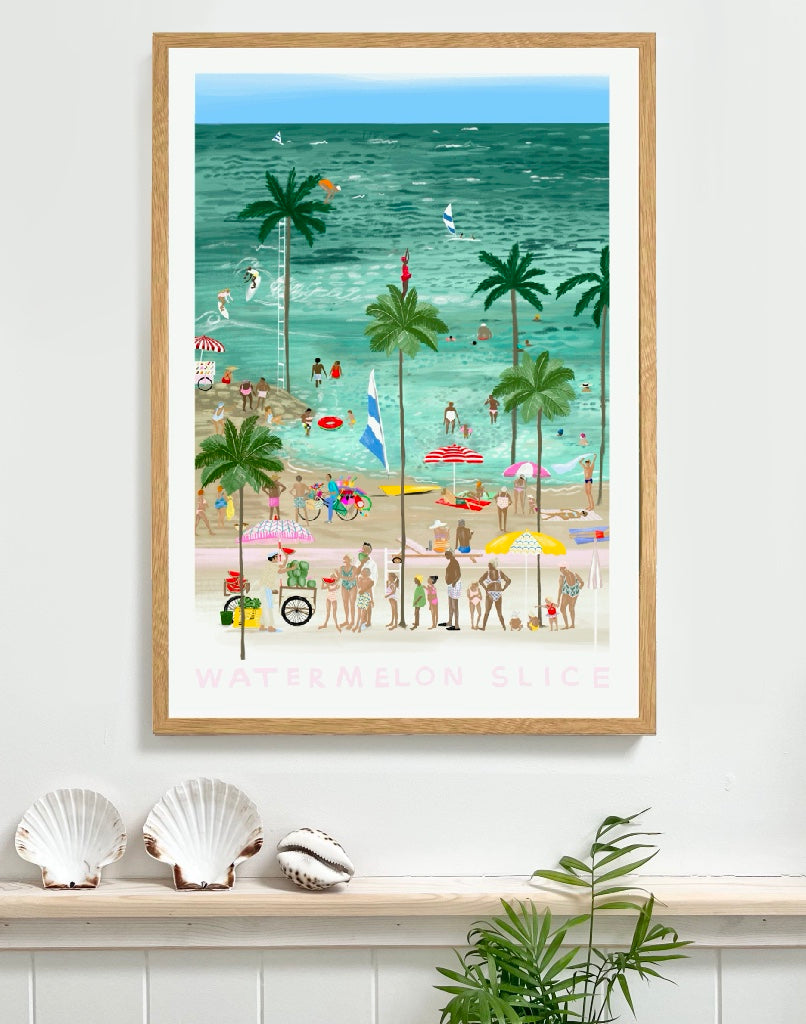 WATERMELON SLICE FRAMED PRINT