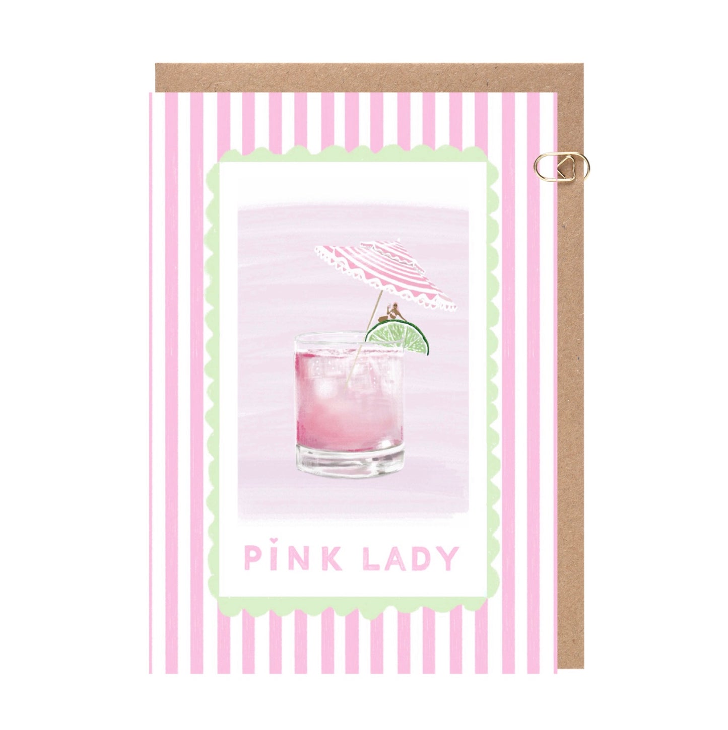Pink Lady Cocktail Card