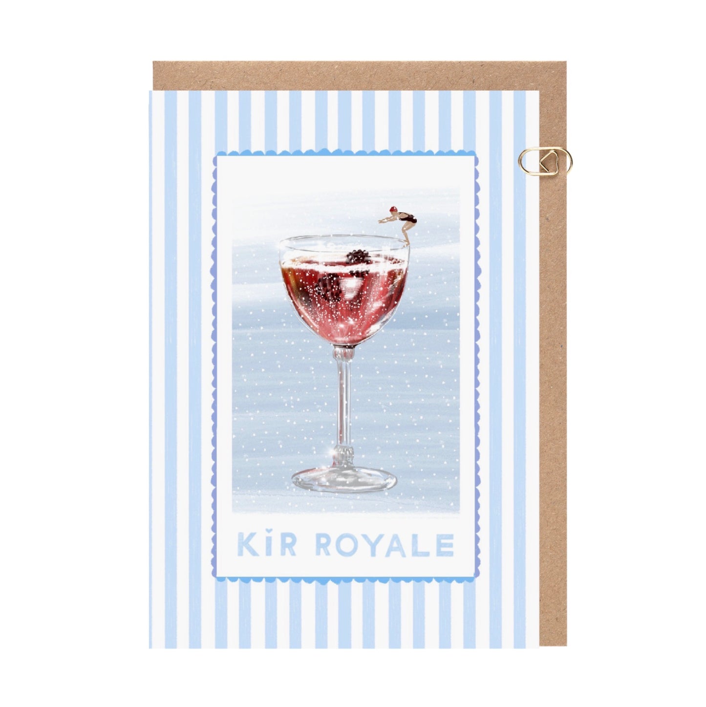 Blue Kir Royal Cocktail Card