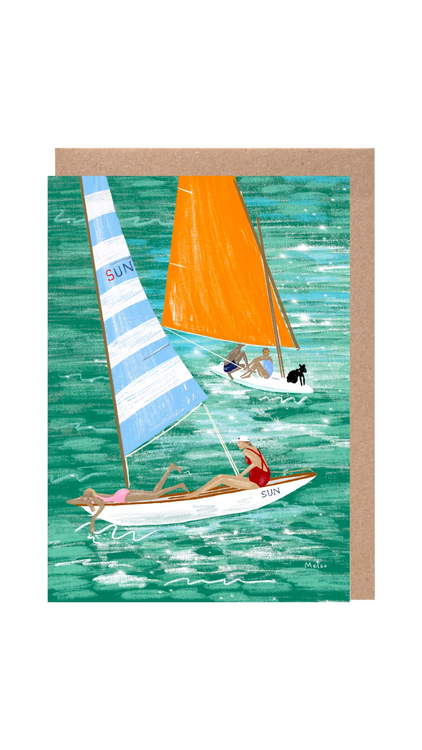 Sun Sparkles Sailing Card