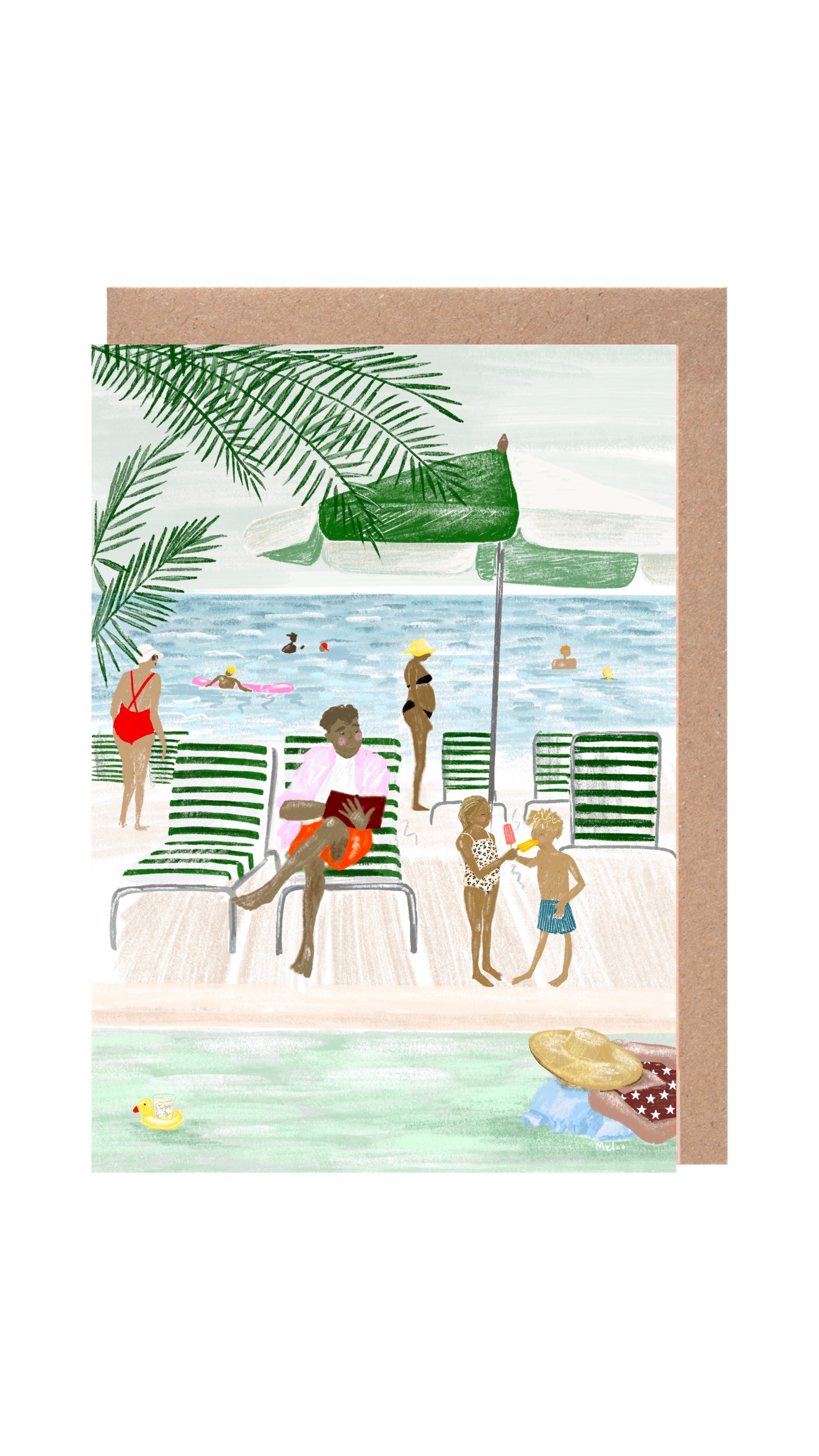 Poolside Seaside Card