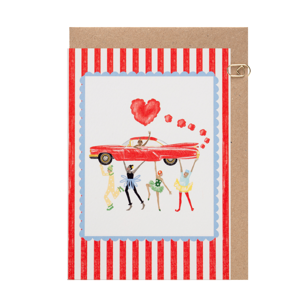 Red Candy Stipe Love Card