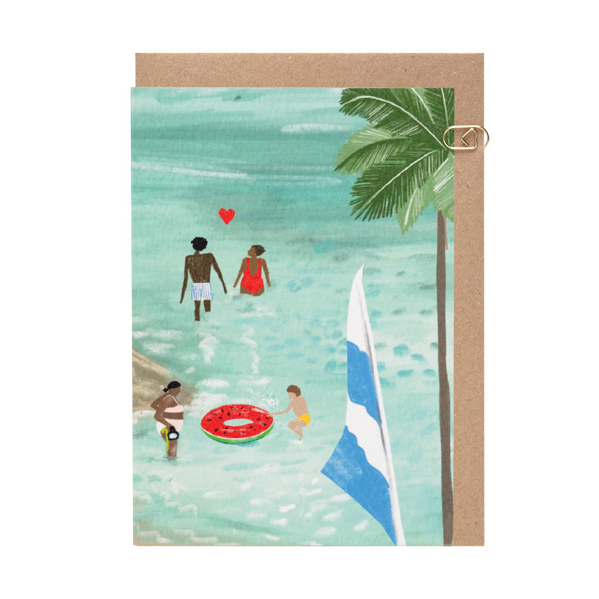 Beach Club Love in the Sea Card