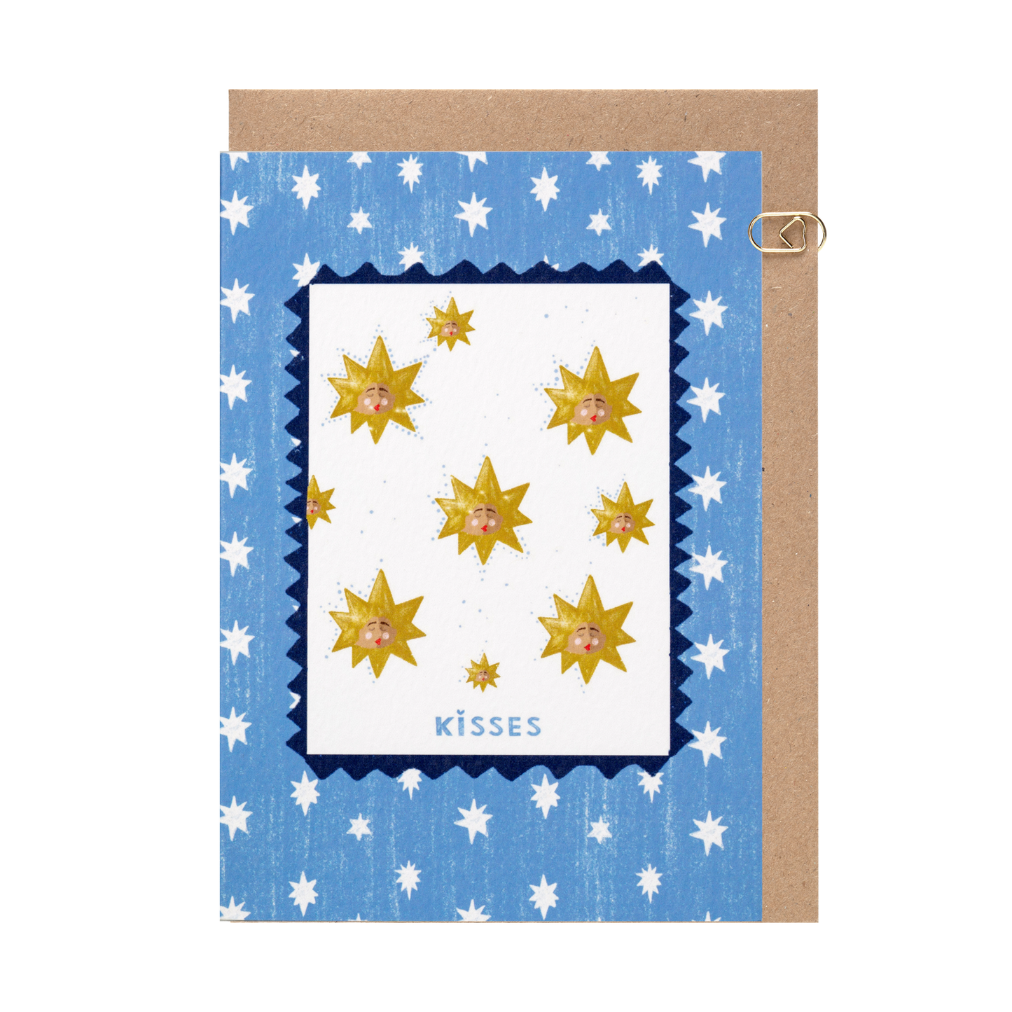 Blue Celestial Kisses Card