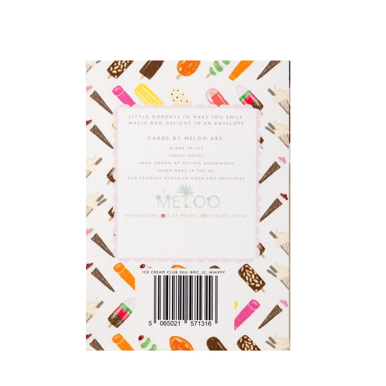 Peach and Pistachio Ice Cream Club Card