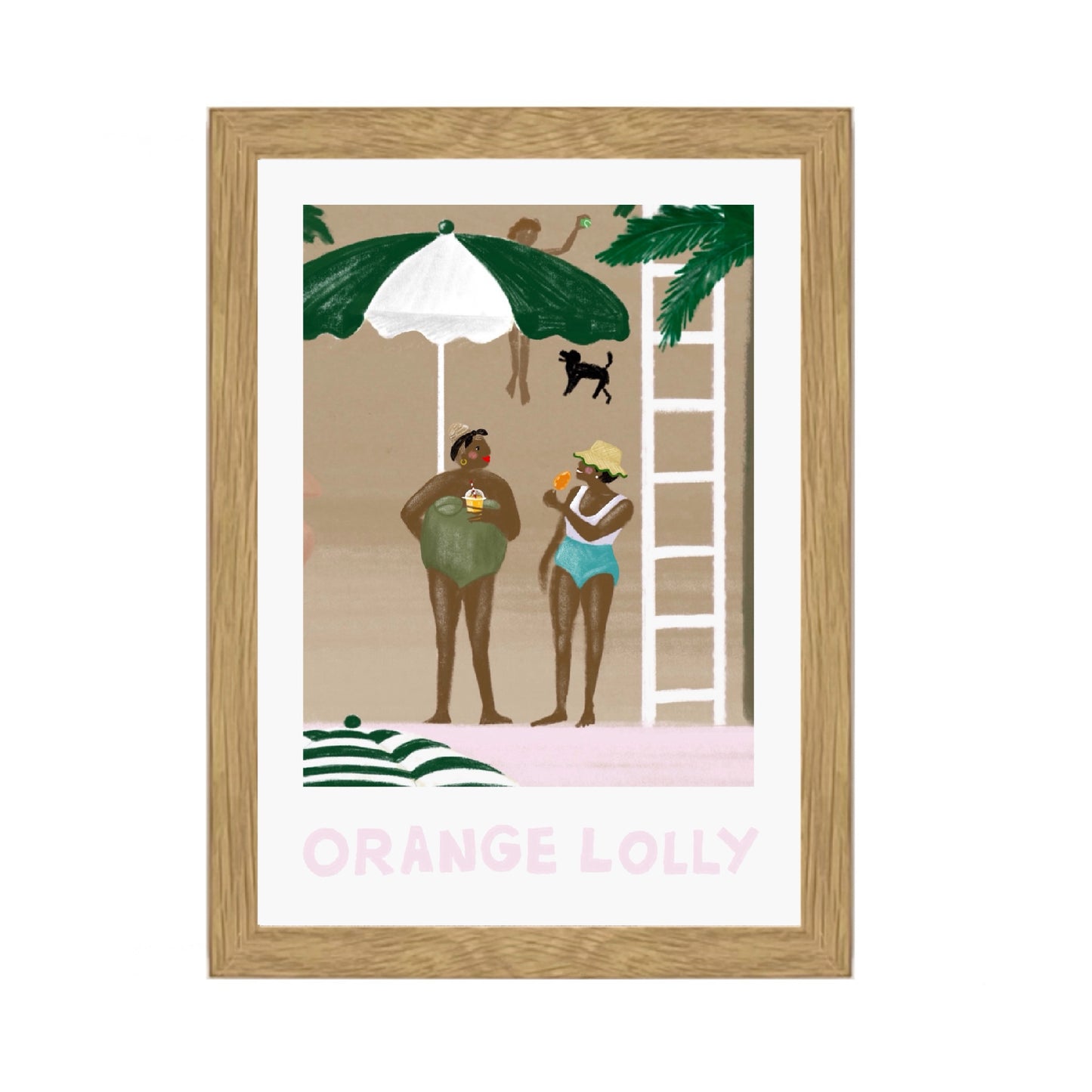 MINI ORANGE LOLLY FRAMED PRINT