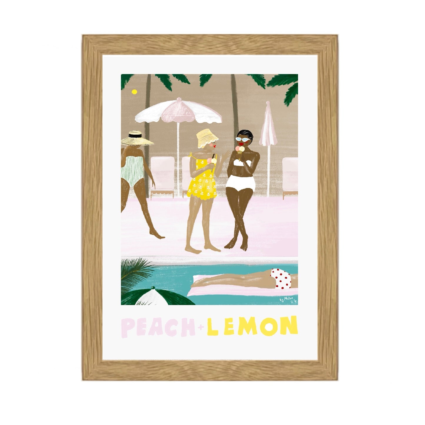 MINI PEACH AND LEMON FRAMED PRINT