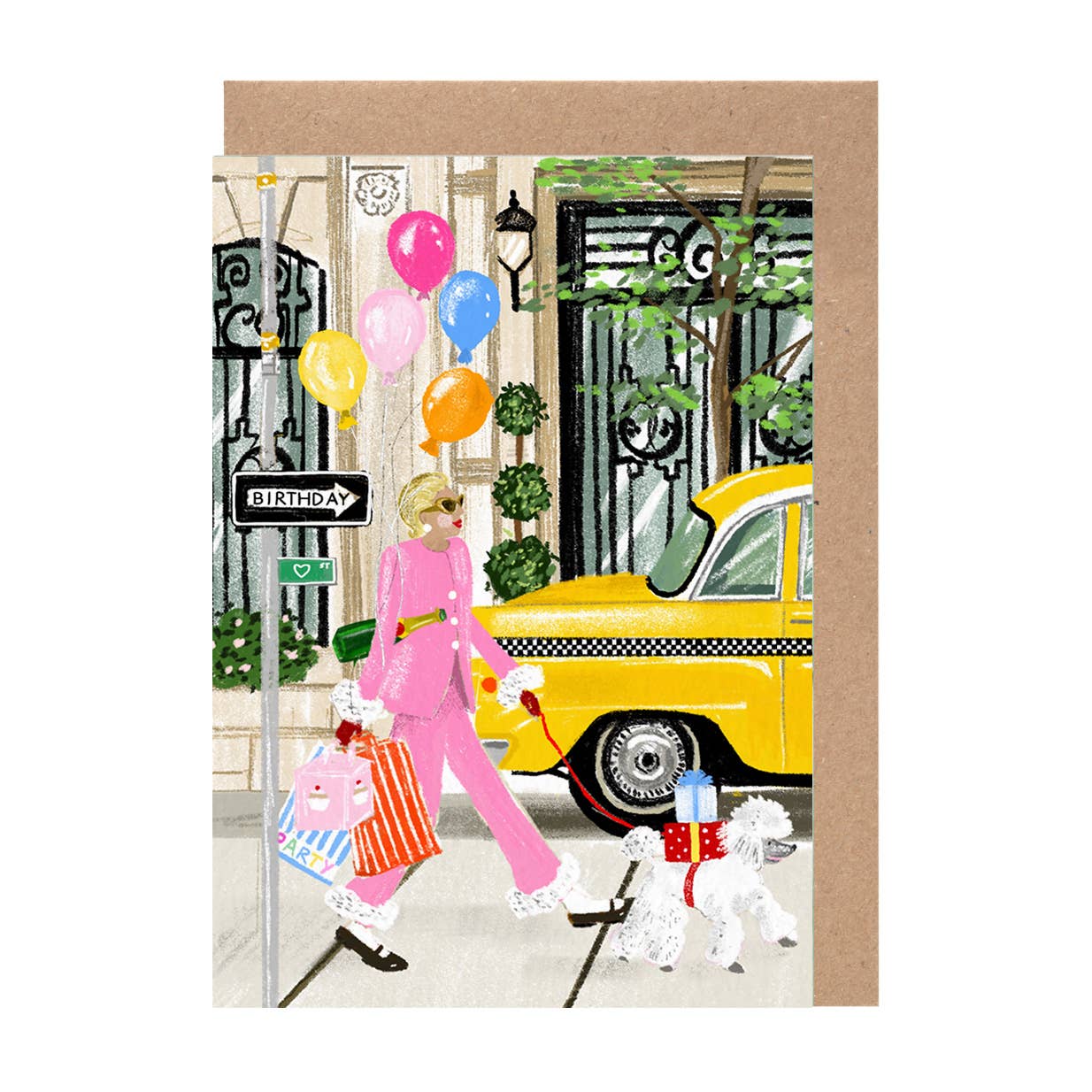 Culture Club New York Poodle Birthday Card | Funny Gift Her