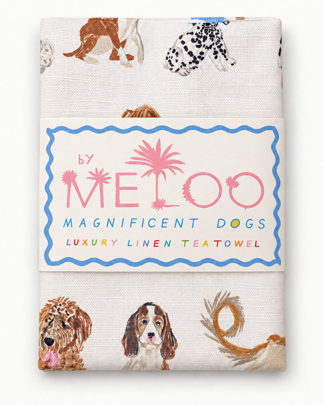 Magnificent Dogs Luxury 100% Linen Tea Towel