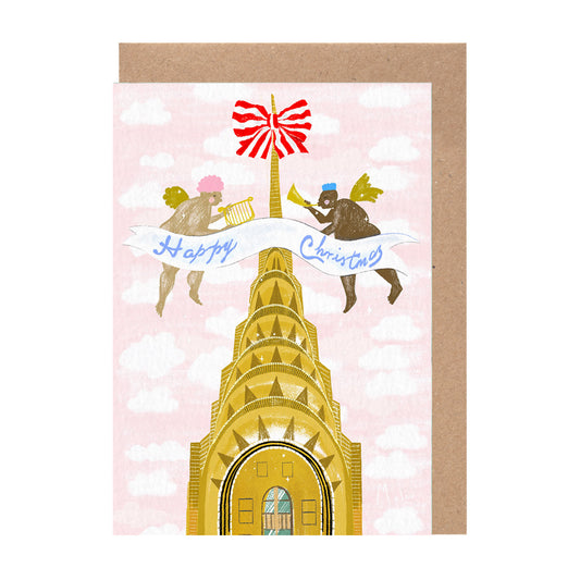 Christmas in New York Chrysler Building Card | Unique Gift
