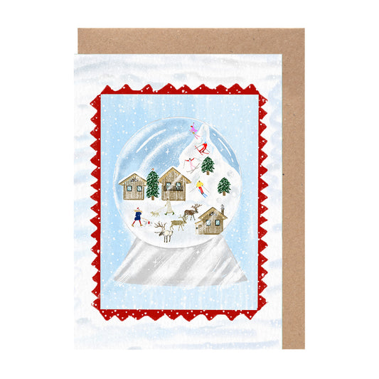 Winter Snow Globe Card | Christmas Festive Holiday Gift