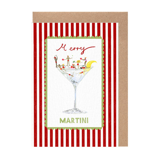 Christmas Merry Martini Card | Foodie Celebratory Holiday