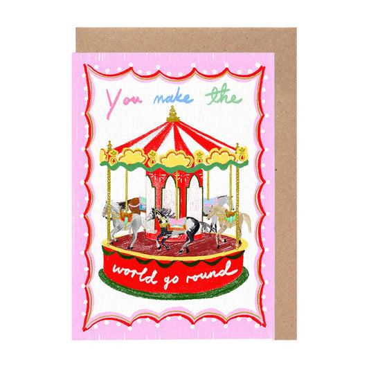 Fairground Merry-Go-Round Card | Funny Kids Birthday Gift