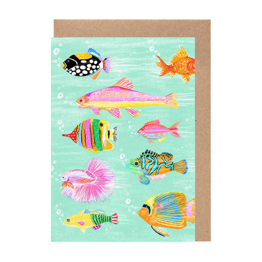 Beach Club Tropical Fish Card | Nautical Coastal Summer Gift