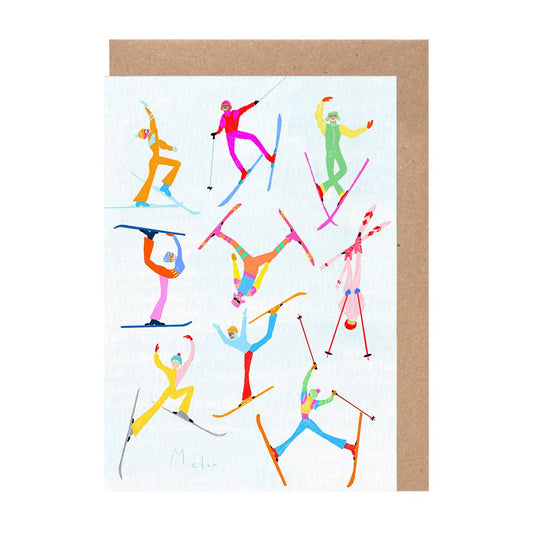 Winter Ski Ballet Card | Mountain Sports Birthday Gift