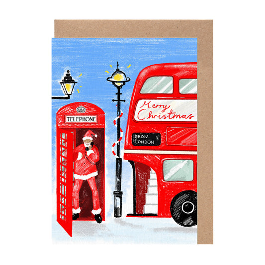 Christmas Telephone Box Card | UK Funny Holiday Gift