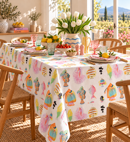 Luxury 100% Linen Table Cloth