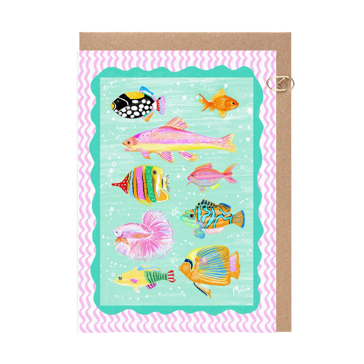 Beach Club Tropical Fish Card | Nautical Coastal Summer Gift
