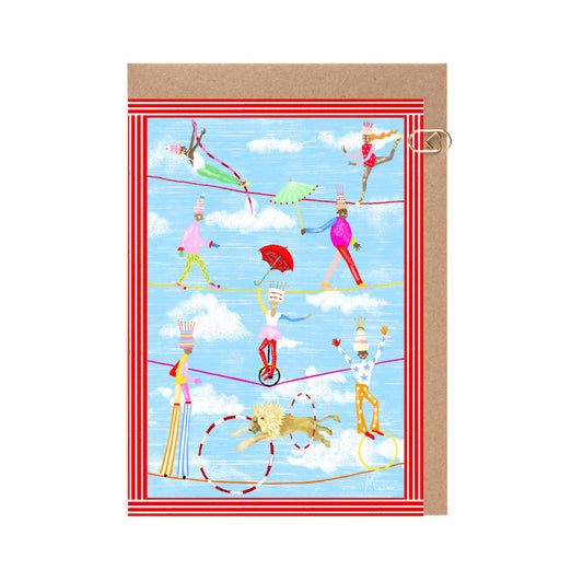 Circus Tightrope Card