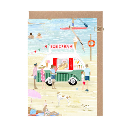 Ice Cream Van Beach Card