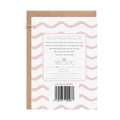 New York Poodle Poem Card
