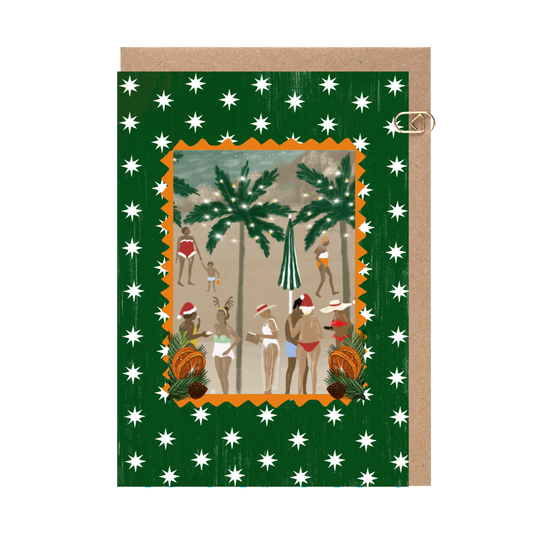 Christmas Beach Green Card