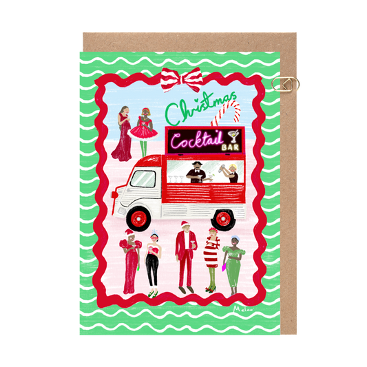 Christmas Cocktail Bar Card