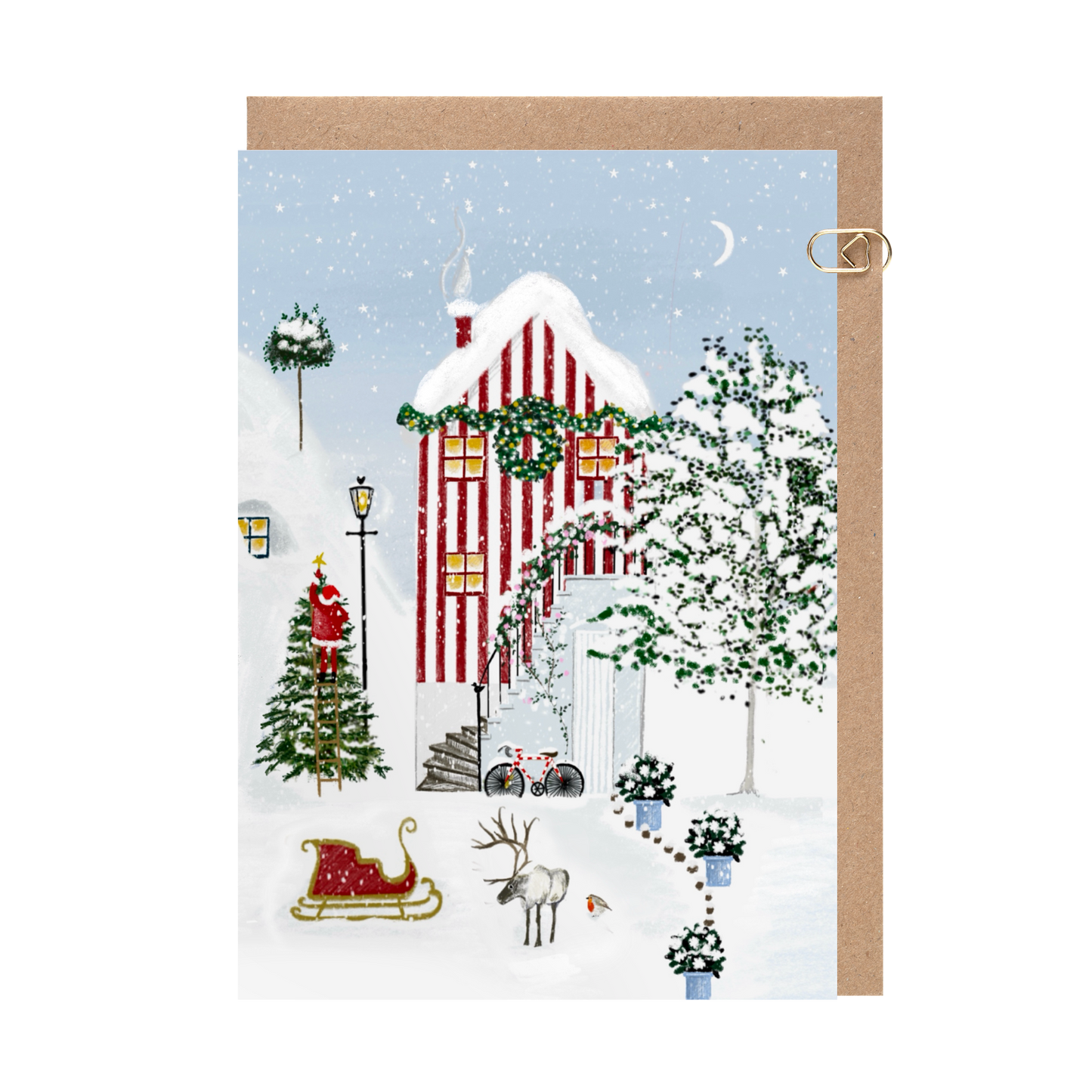 Father Christmas House Card