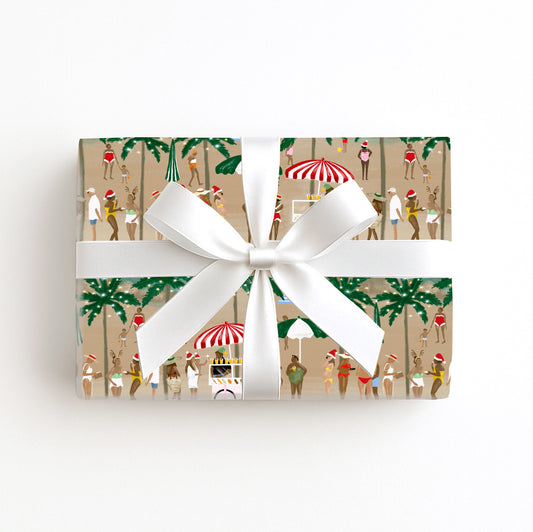 Christmas Beach Wrapping Paper