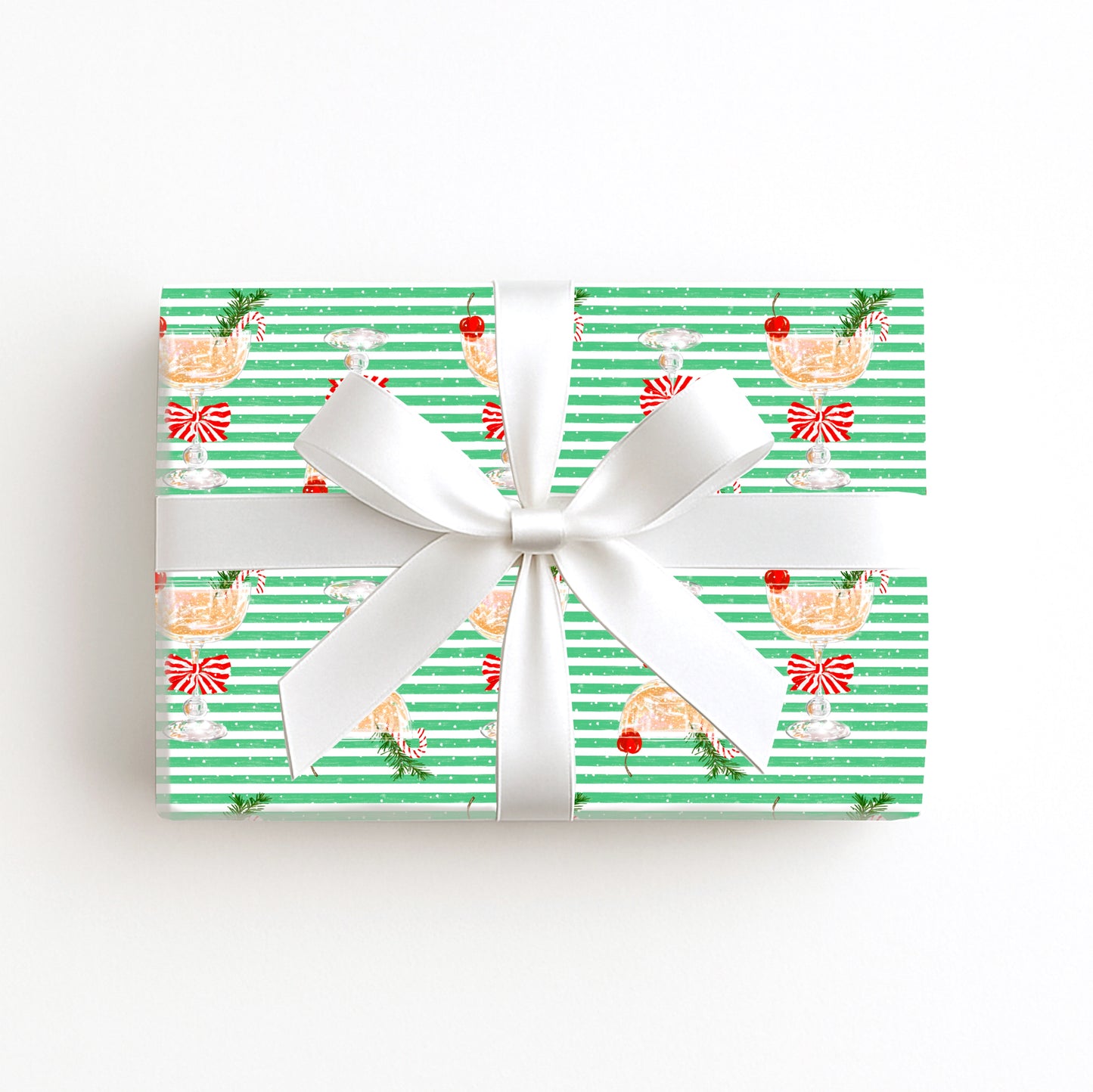 Christmas Cocktails Wrapping Paper
