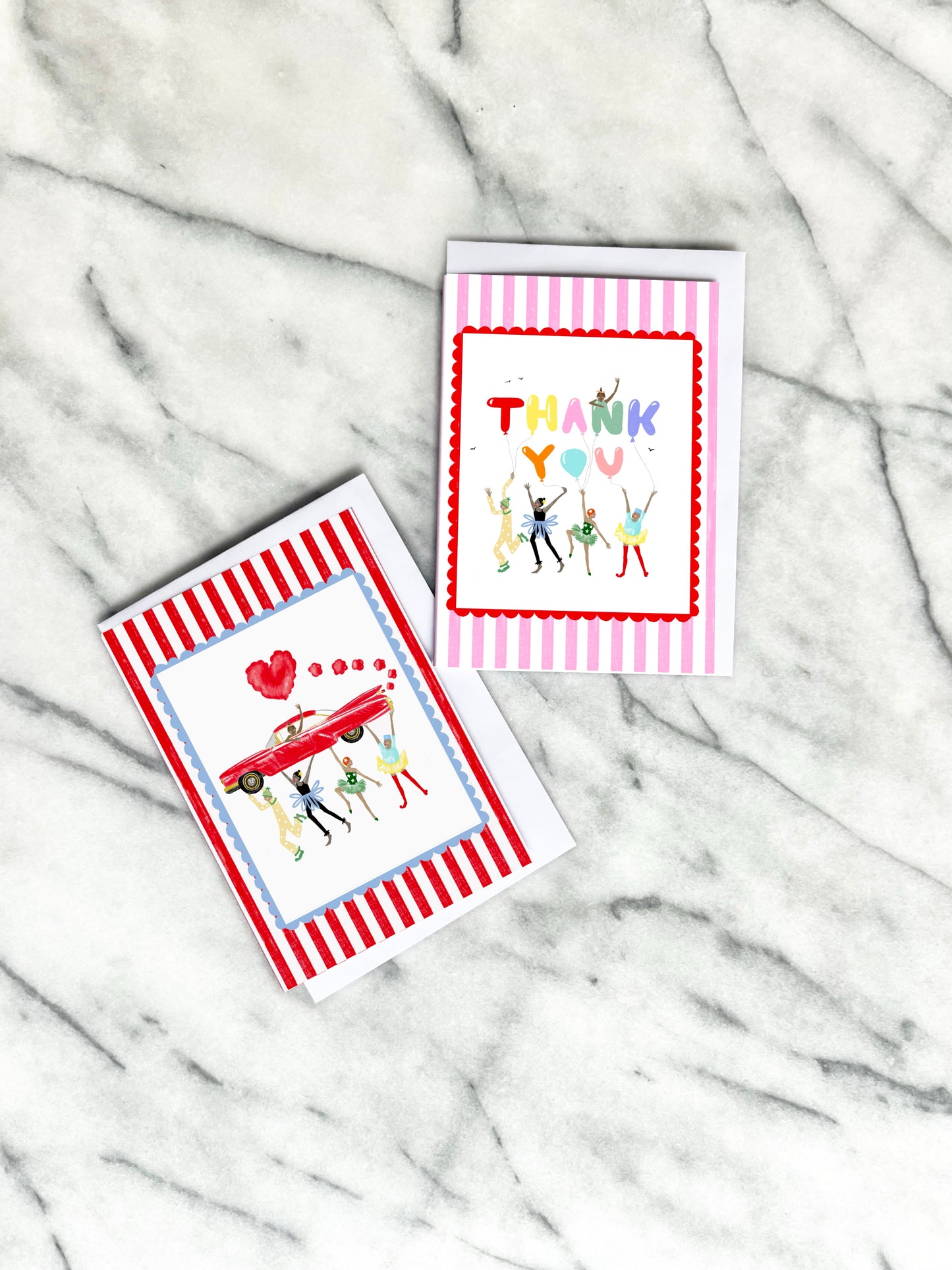 CANDY STRIPE CARDS BY MELOO