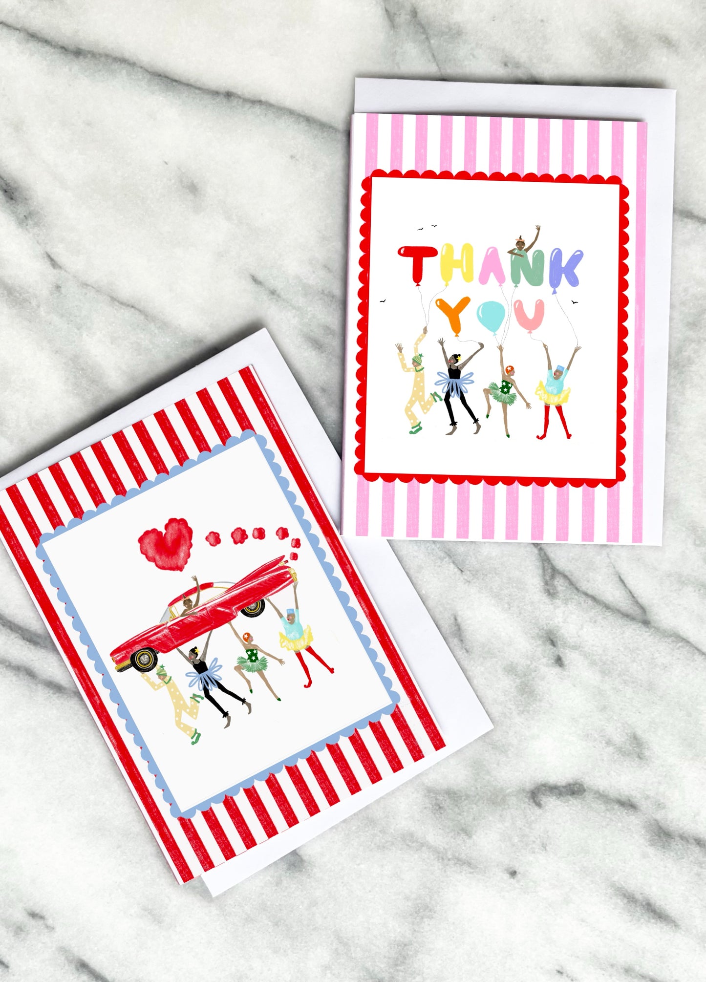 CANDY STRIPE CARDS BY MELOO