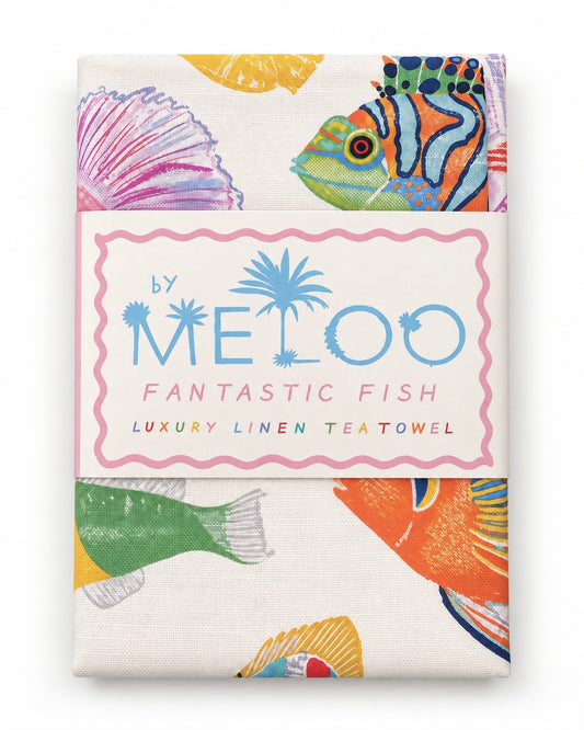 Fantastuc Fish Luxury 100% Linen Tea Towel