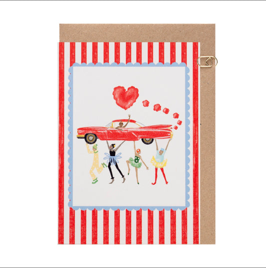 Red Candy Stipe Love Card
