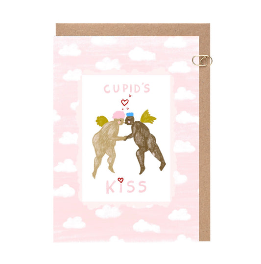 Pink Cupid’s Kiss Love Card
