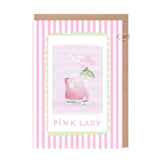 Pink Lady Cocktail Card
