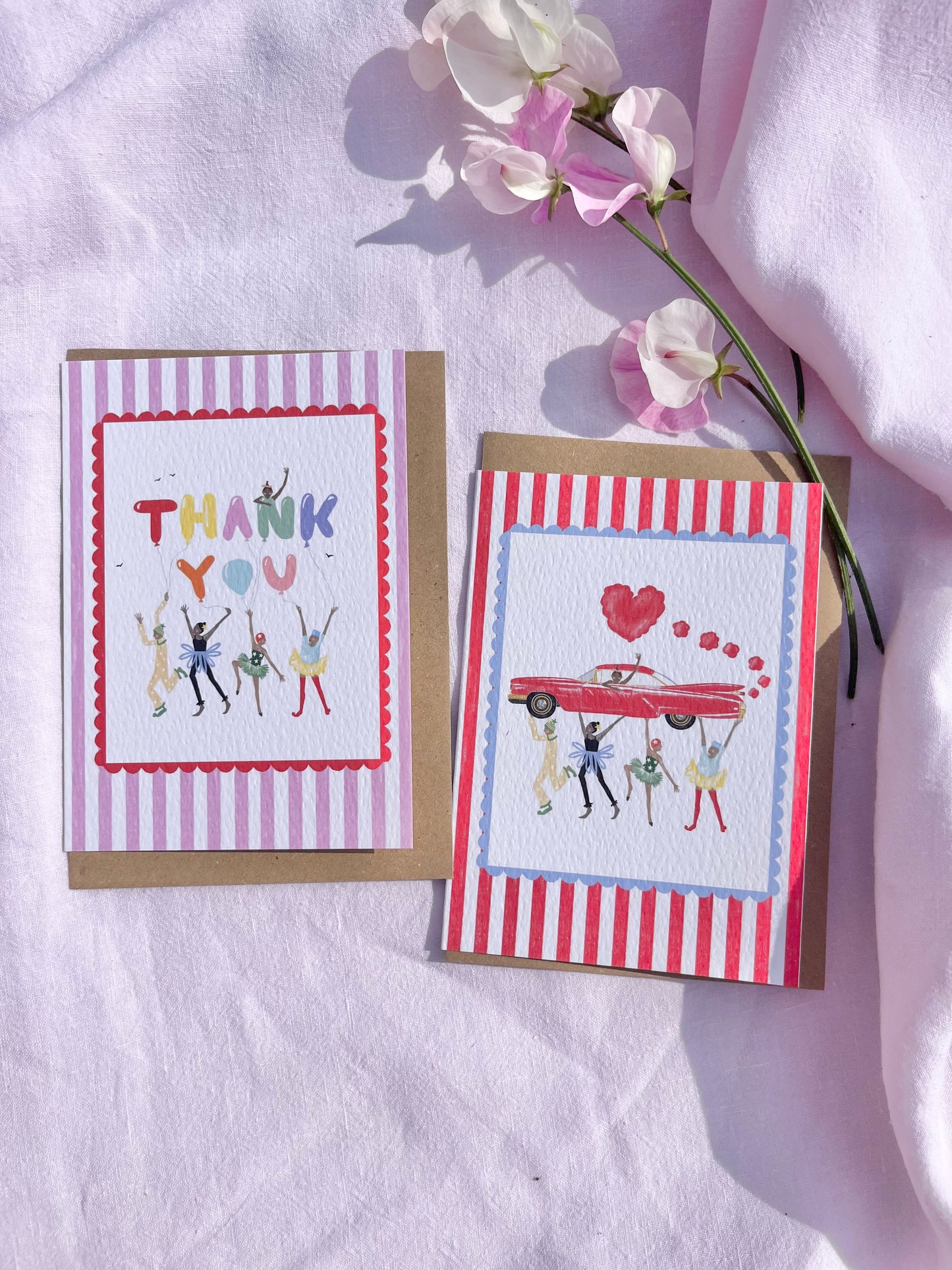 CANDY STRIPE CARDS BY MELOO