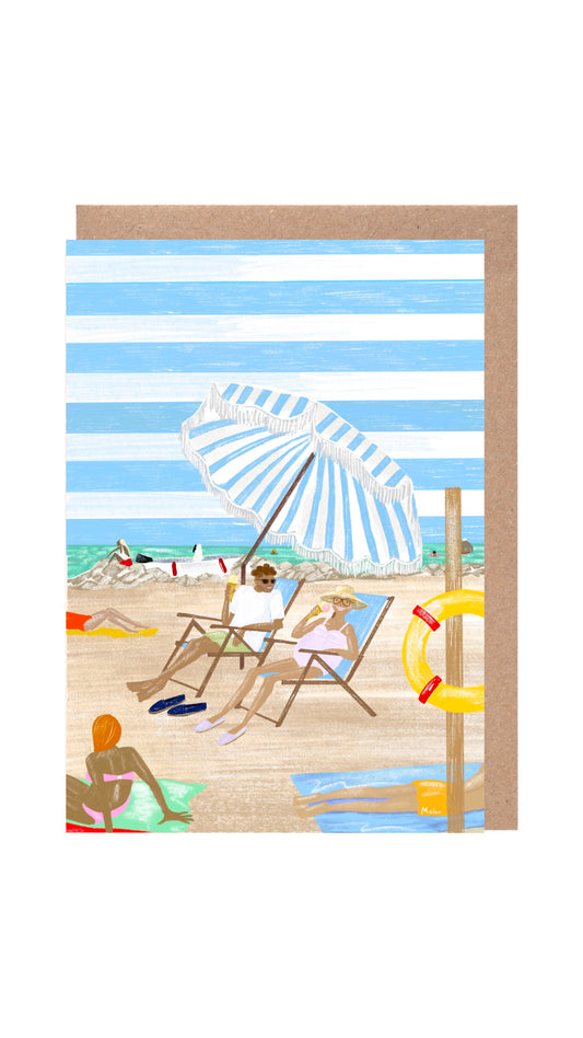 Vanilla Ice Creams Beach Card
