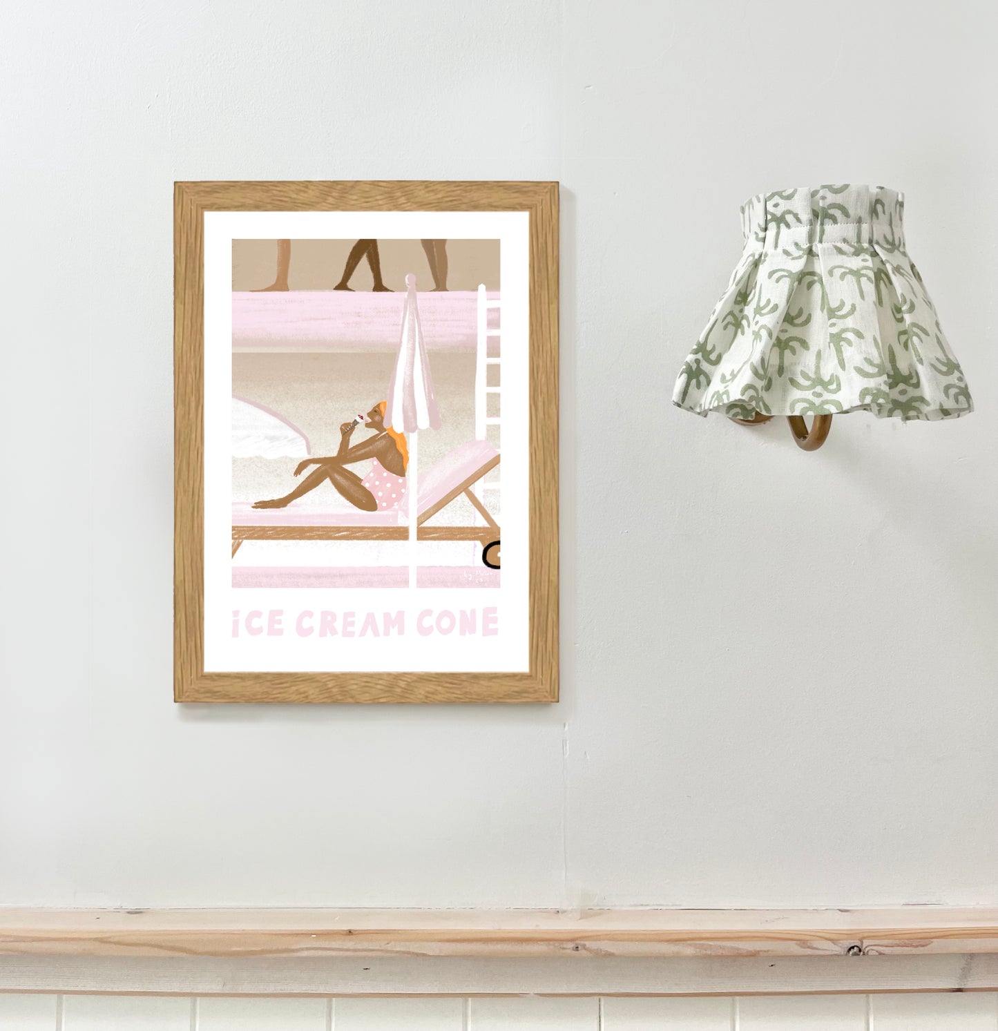 MINI ICE CREAM CONE FRAMED PRINT