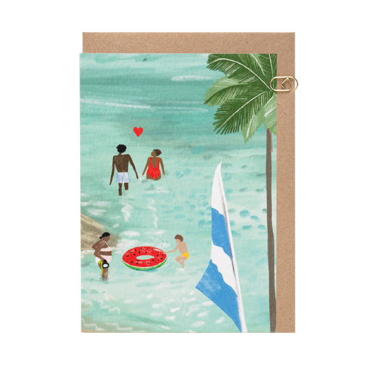 Beach Club Love in the Sea Card