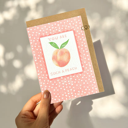 You Are Such a Peach Love Card
