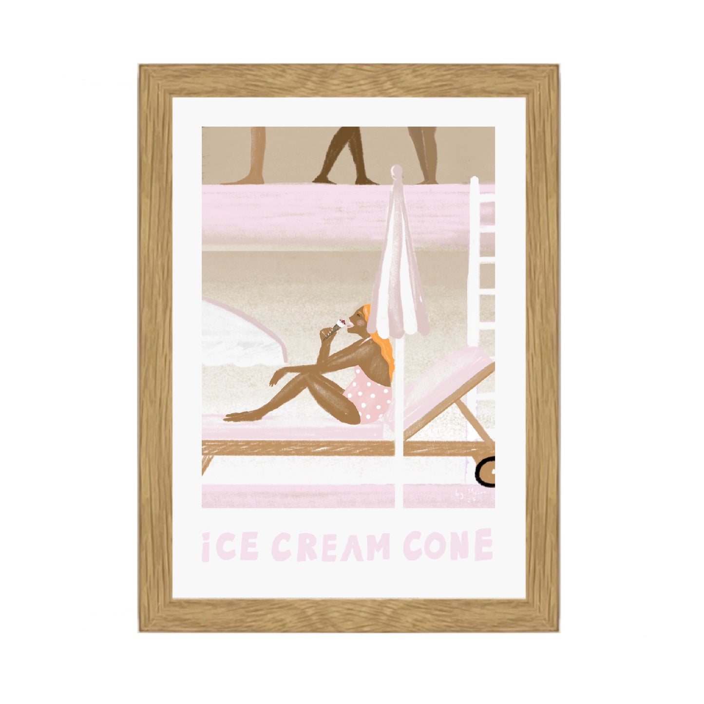 MINI ICE CREAM CONE FRAMED PRINT