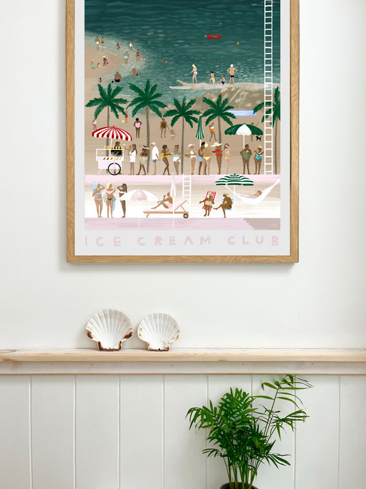 ICE CREAM CLUB FRAMED PRINT